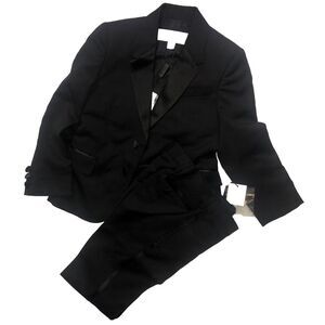 BURBERRY Children Boys Wool Black Tuxedo Suit Made in Italy New  110cm 6Y
